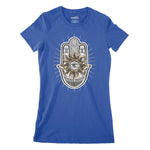 Hamsa Hand Evil Eye Women's Classic Fitted T-Shirt Chroma Clothing