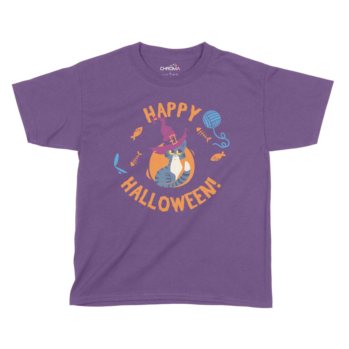 Happy Halloween Kids T-Shirt | Premium Halloween Clothing Chroma Clothing