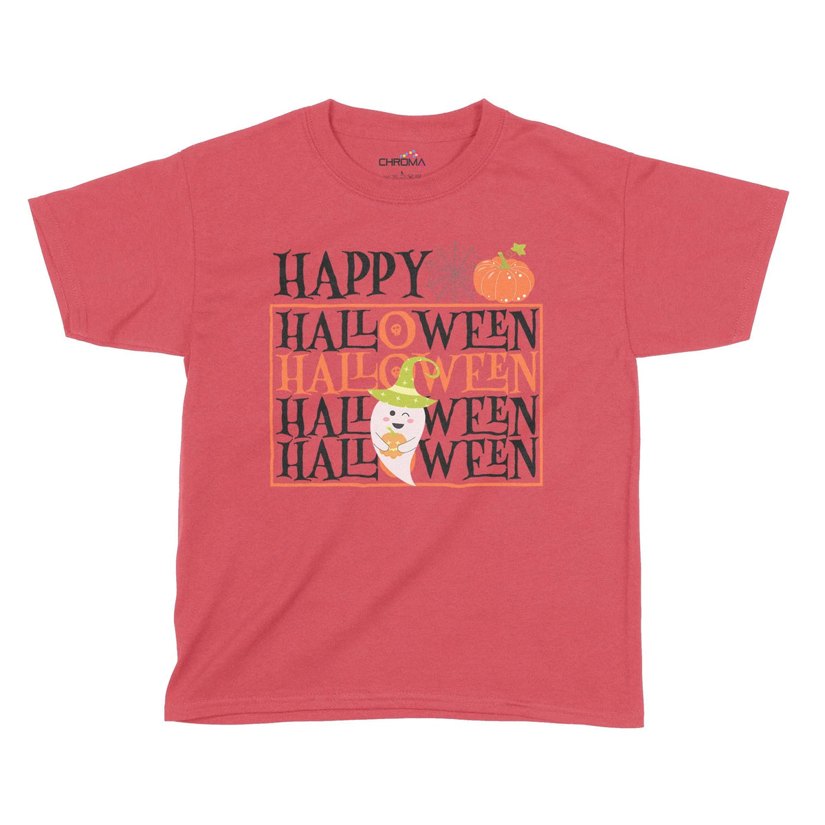 Happy Halloween Pumpkin Kids T-Shirt | Premium Halloween Clothing Chroma Clothing