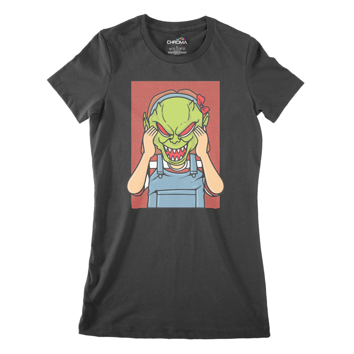Horror Kid Women's Classic Fitted T-Shirt | Premium Halloween Clothing Chroma Clothing