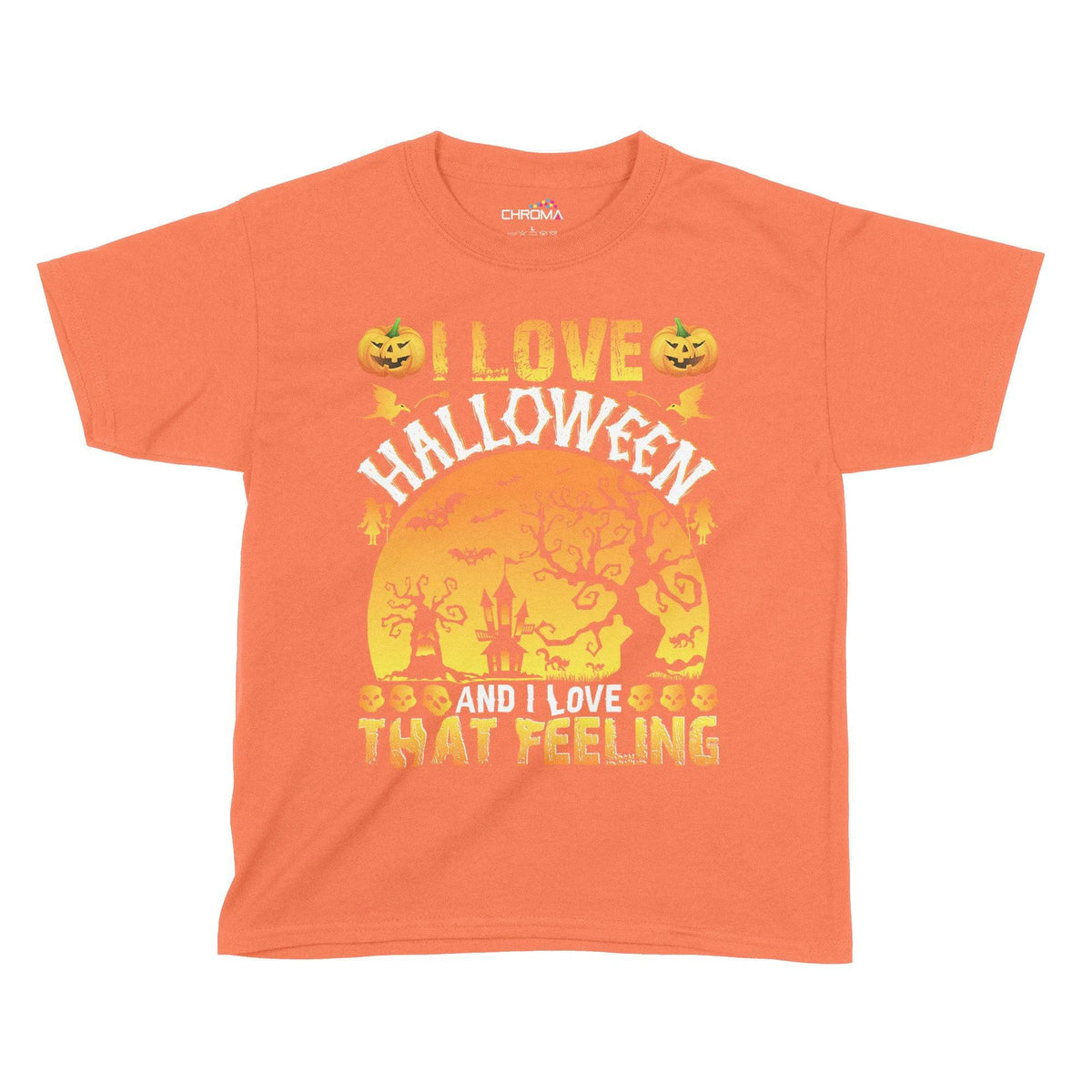 I Love Halloween Kids T-Shirt | Premium Halloween Clothing Chroma Clothing