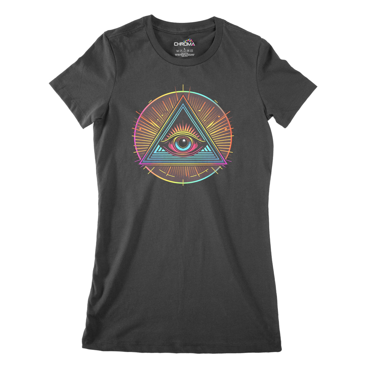 Illuminati Eye Of God Women's Classic Fitted T-Shirt Chroma Clothing
