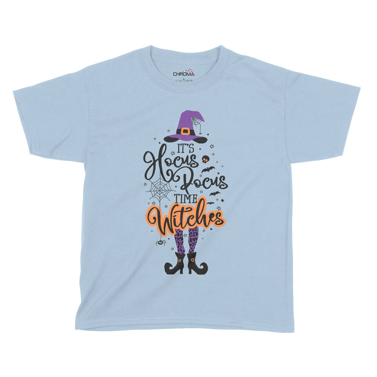 Its Hocus Pocus Time Witches Halloween Kids T-Shirt | Premium Hallowee Chroma Clothing