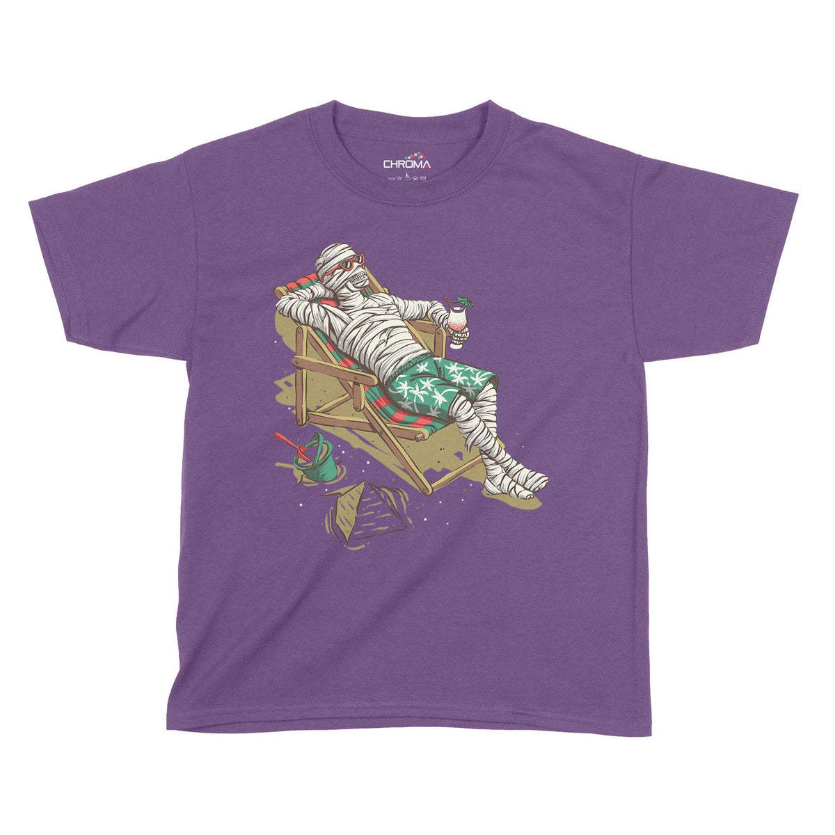 Laidback Mummy Halloween Kids T-Shirt | Premium Halloween Clothing Chroma Clothing