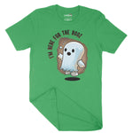 Little Ghost Here For The Boo's Unisex Adult T-Shirt | Premium Hallowe Chroma Clothing