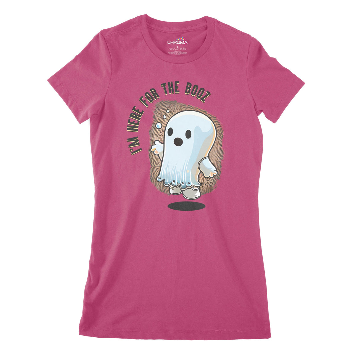 Little Ghost Here For The Boo's Women's Classic Fitted T-Shirt | Premi Chroma Clothing