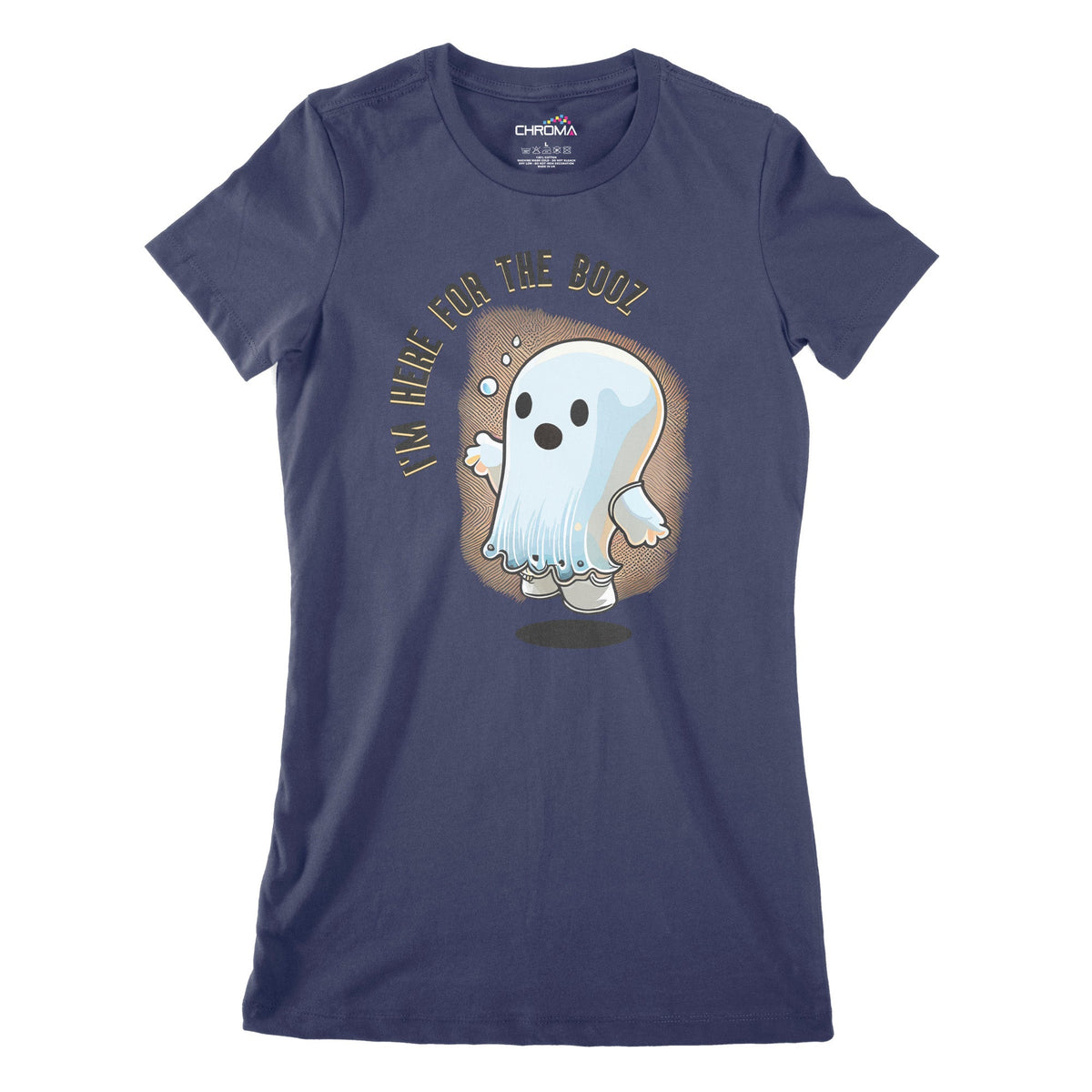 Little Ghost Here For The Boo's Women's Classic Fitted T-Shirt | Premi Chroma Clothing