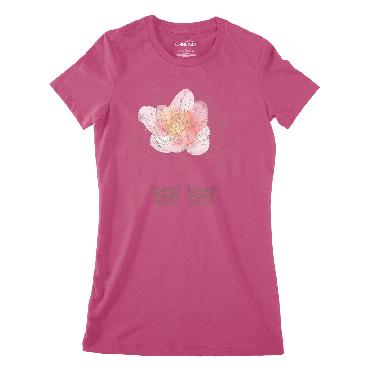 Lotus Yoga Women's Classic Fitted T-Shirt Chroma Clothing