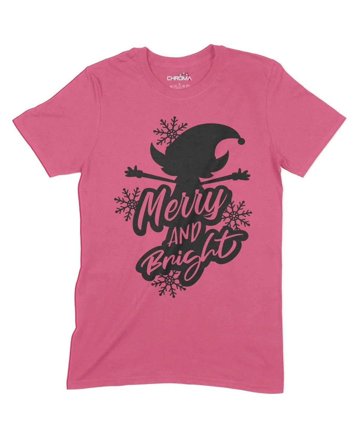 Merry And Bright Unisex Adult T-Shirt Chroma Clothing