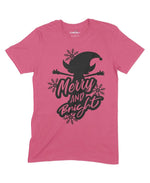 Merry And Bright Unisex Adult T-Shirt Chroma Clothing