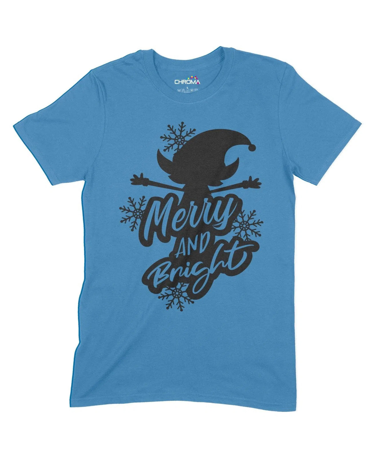 Merry And Bright Unisex Adult T-Shirt Chroma Clothing
