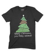 Merry Christmas You Filthy Animal Unisex Adult T-Shirt Chroma Clothing