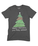 Merry Christmas You Filthy Animal Unisex Adult T-Shirt Chroma Clothing