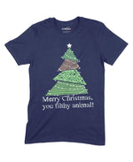 Merry Christmas You Filthy Animal Unisex Adult T-Shirt Chroma Clothing