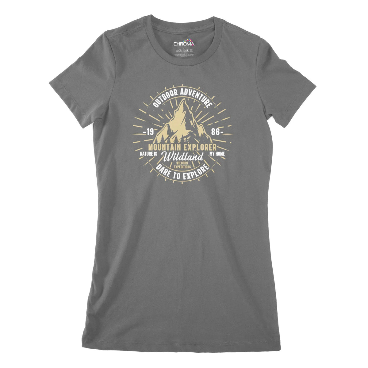 Mountain Explorer Women's Classic Fitted T-Shirt Chroma Clothing