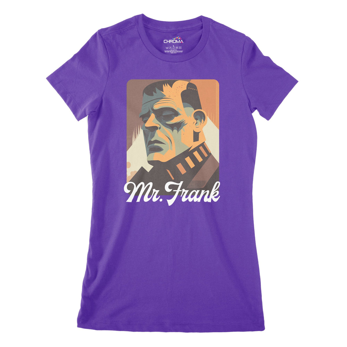Mr. Frank Frankenstein Women's Classic Fitted T-Shirt | Premium Hallow Chroma Clothing