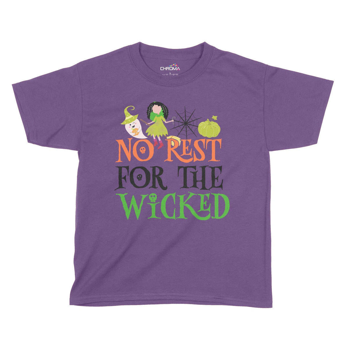 No Rest For The Wicked Halloween Kids T-Shirt | Premium Halloween Clot Chroma Clothing