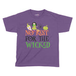 No Rest For The Wicked Halloween Kids T-Shirt | Premium Halloween Clot Chroma Clothing