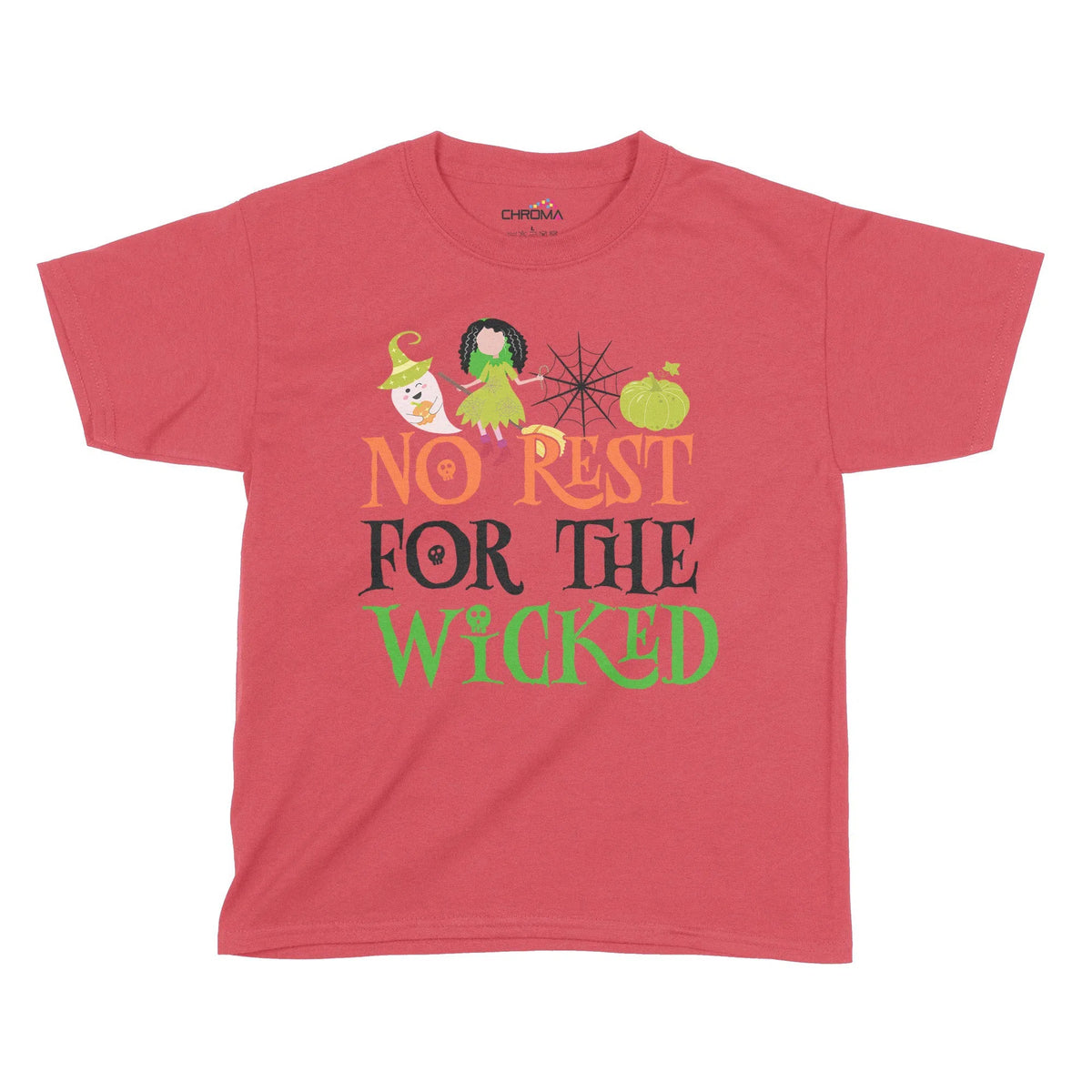 No Rest For The Wicked Halloween Kids T-Shirt | Premium Halloween Clot Chroma Clothing