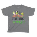 No Rest For The Wicked Halloween Kids T-Shirt | Premium Halloween Clot Chroma Clothing