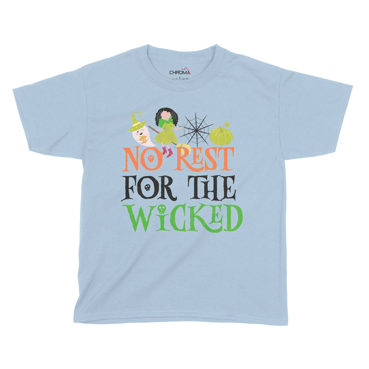 No Rest For The Wicked Halloween Kids T-Shirt | Premium Halloween Clot Chroma Clothing