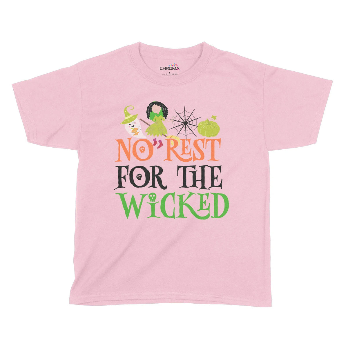 No Rest For The Wicked Halloween Kids T-Shirt | Premium Halloween Clot Chroma Clothing