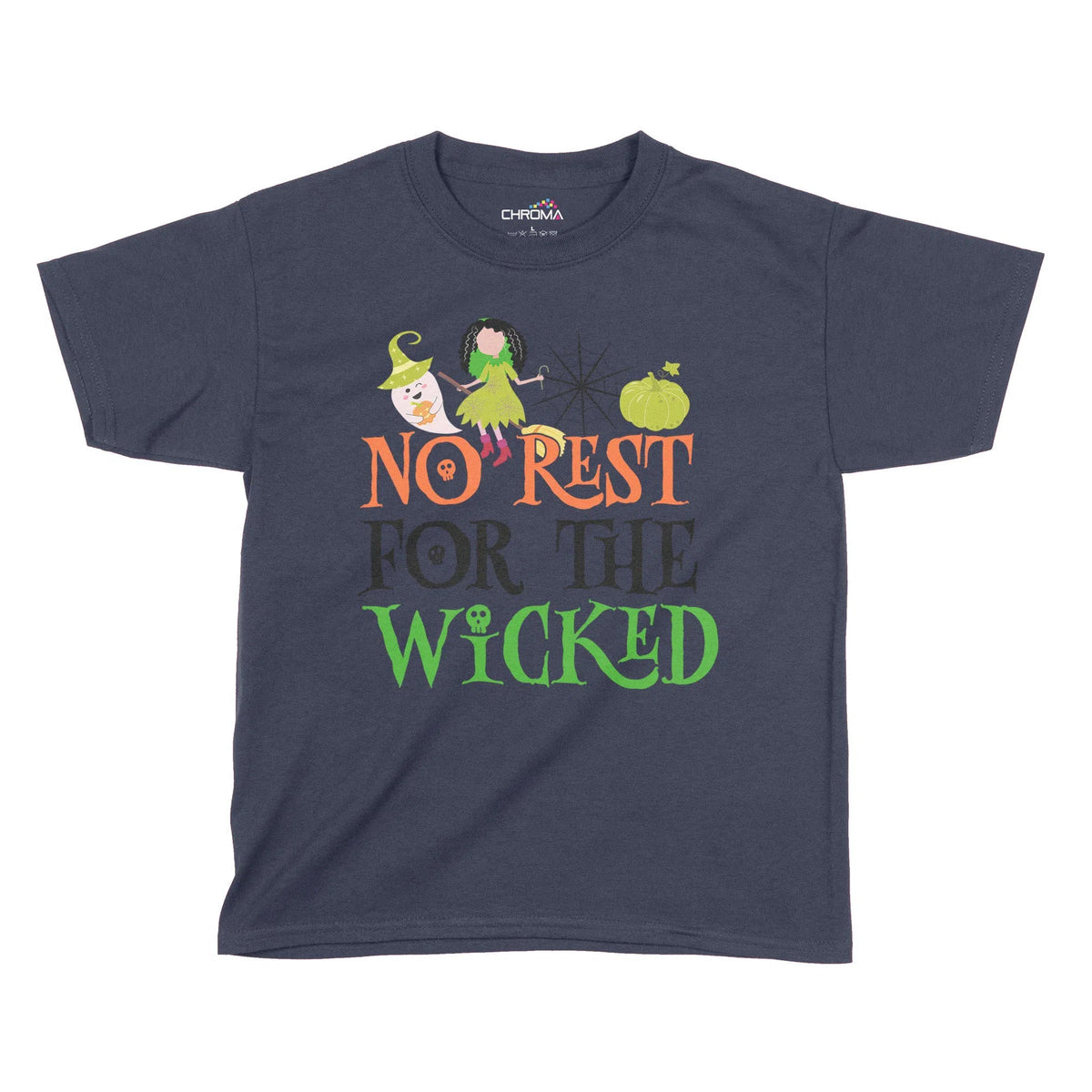 No Rest For The Wicked Halloween Kids T-Shirt | Premium Halloween Clot Chroma Clothing