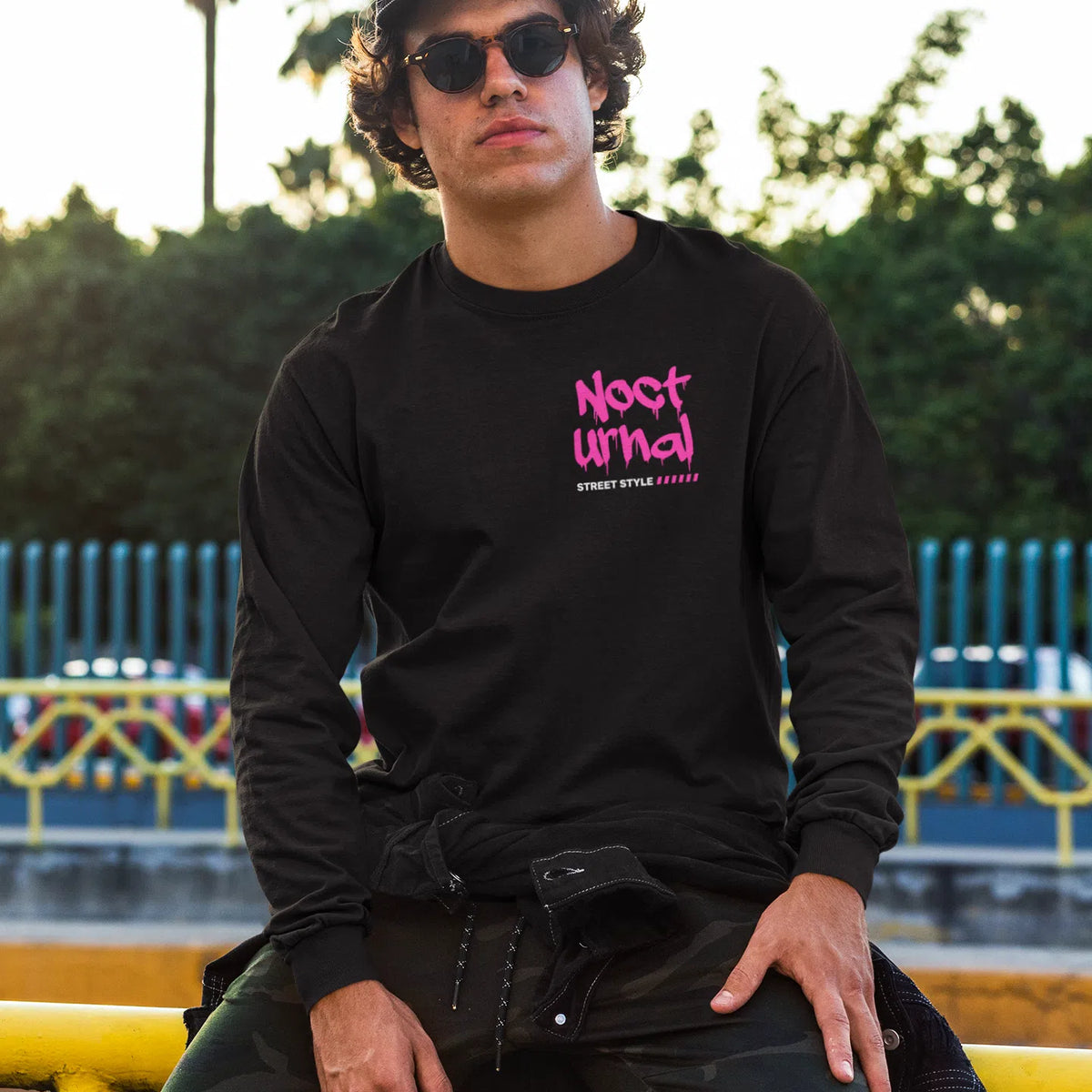 Nocturnal | Dual Print | Long-Sleeve T-Shirt | Premium Quality Streetw Chroma Clothing