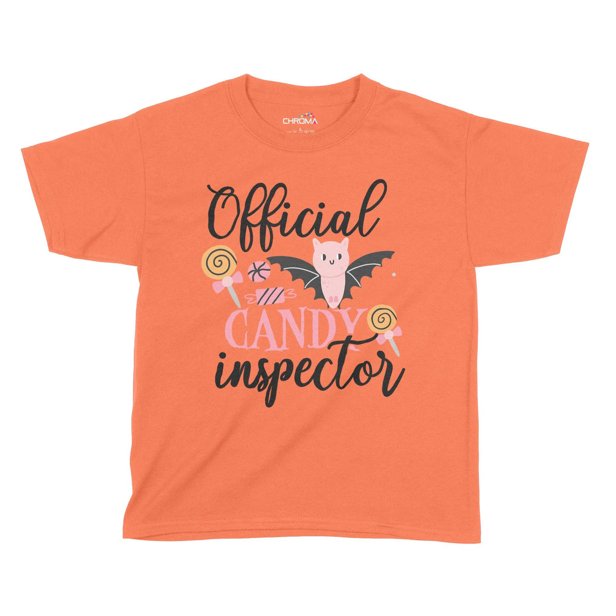 Official Candy Inspector Halloween Kids T-Shirt | Premium Halloween Cl Chroma Clothing