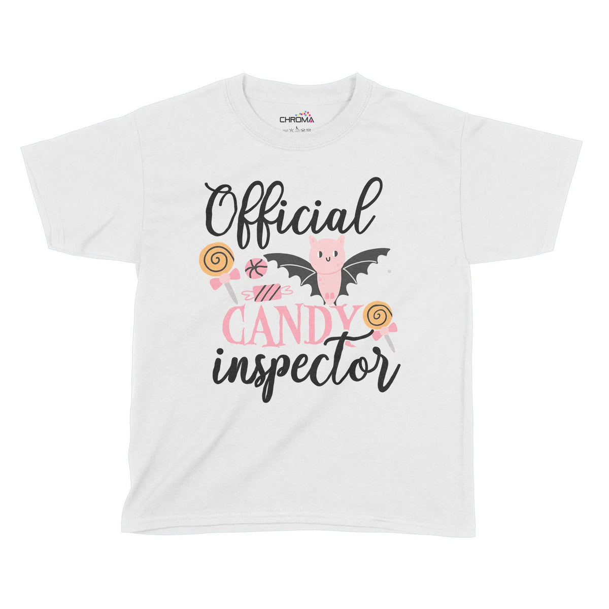 Official Candy Inspector Halloween Kids T-Shirt | Premium Halloween Cl Chroma Clothing