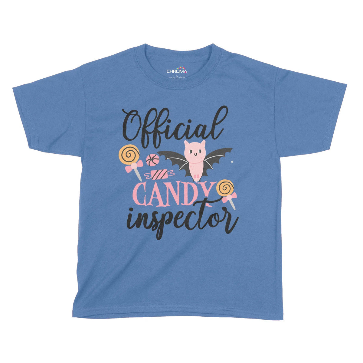 Official Candy Inspector Halloween Kids T-Shirt | Premium Halloween Cl Chroma Clothing