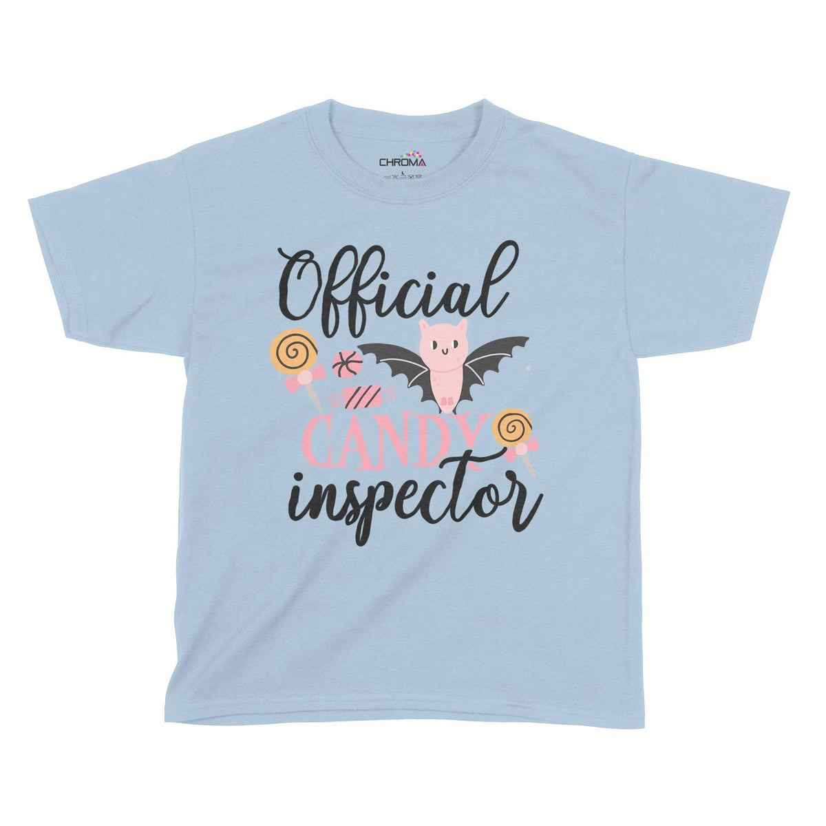 Official Candy Inspector Halloween Kids T-Shirt | Premium Halloween Cl Chroma Clothing
