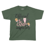 Official Candy Inspector Halloween Kids T-Shirt | Premium Halloween Cl Chroma Clothing