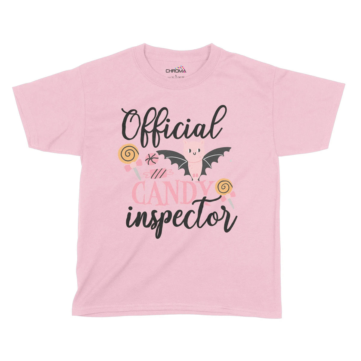 Official Candy Inspector Halloween Kids T-Shirt | Premium Halloween Cl Chroma Clothing