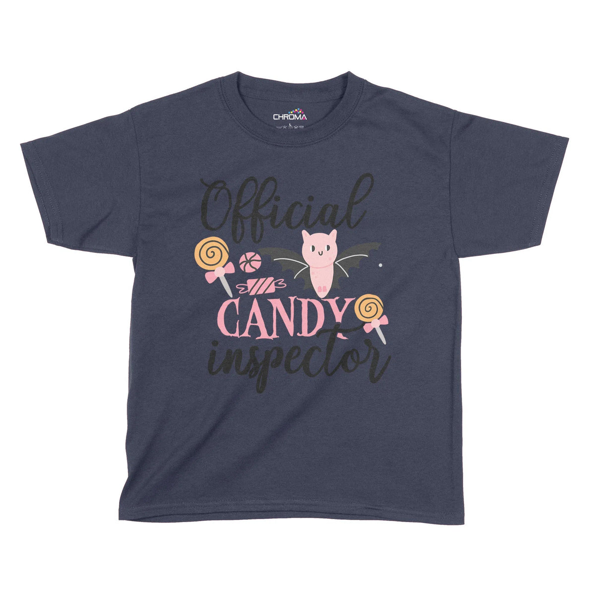 Official Candy Inspector Halloween Kids T-Shirt | Premium Halloween Cl Chroma Clothing