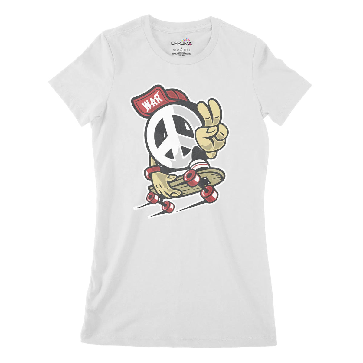 Peace Not War Women's Classic Fitted T-Shirt Chroma Clothing