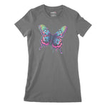 Psychedelic Butterfly Women's Classic Fitted T-Shirt Chroma Clothing
