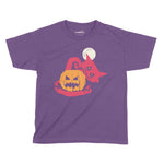 Pumpkin Cat Halloween Kids T-Shirt | Premium Halloween Clothing Chroma Clothing