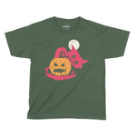 Pumpkin Cat Halloween Kids T-Shirt | Premium Halloween Clothing Chroma Clothing