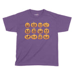 Pumpkin Faces Halloween Kids T-Shirt | Premium Halloween Clothing Chroma Clothing