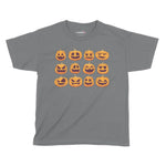Pumpkin Faces Halloween Kids T-Shirt | Premium Halloween Clothing Chroma Clothing