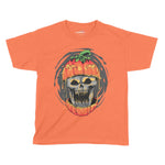Pumpkin Skull Halloween Kids T-Shirt | Premium Halloween Clothing Chroma Clothing