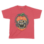 Pumpkin Skull Halloween Kids T-Shirt | Premium Halloween Clothing Chroma Clothing