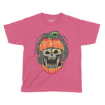 Pumpkin Skull Halloween Kids T-Shirt | Premium Halloween Clothing Chroma Clothing
