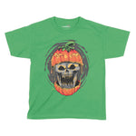 Pumpkin Skull Halloween Kids T-Shirt | Premium Halloween Clothing Chroma Clothing
