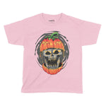 Pumpkin Skull Halloween Kids T-Shirt | Premium Halloween Clothing Chroma Clothing