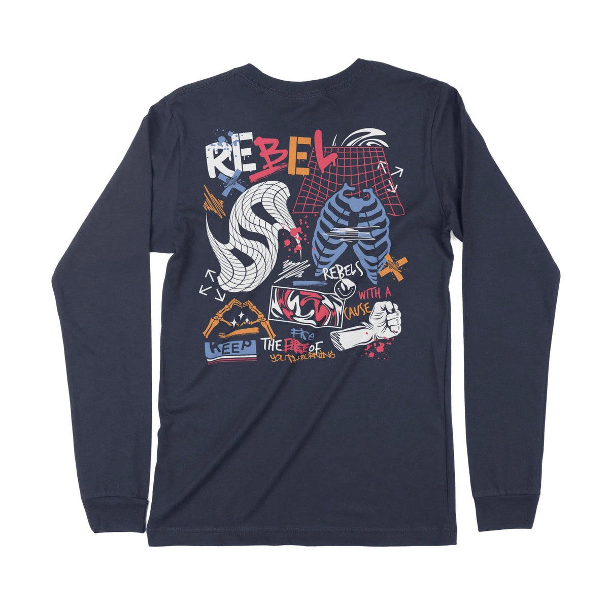 Rebel | Dual Print | Long-Sleeve T-Shirt | Premium Quality Streetwear Chroma Clothing