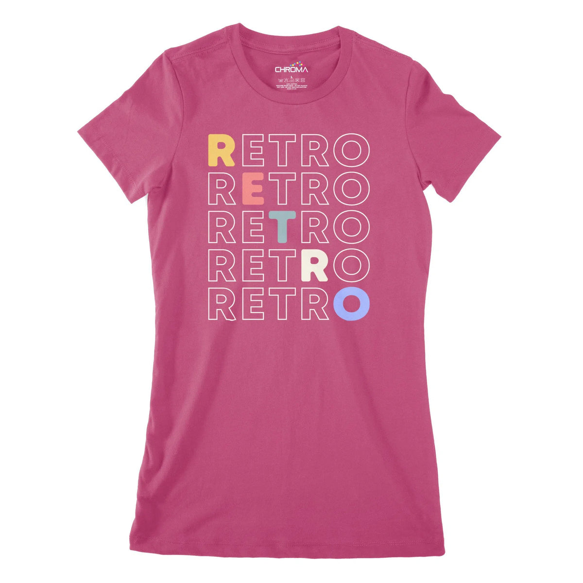 Retro Retro Classic Gaming Women's Classic Fitted T-Shirt | Premium Qu Chroma Clothing