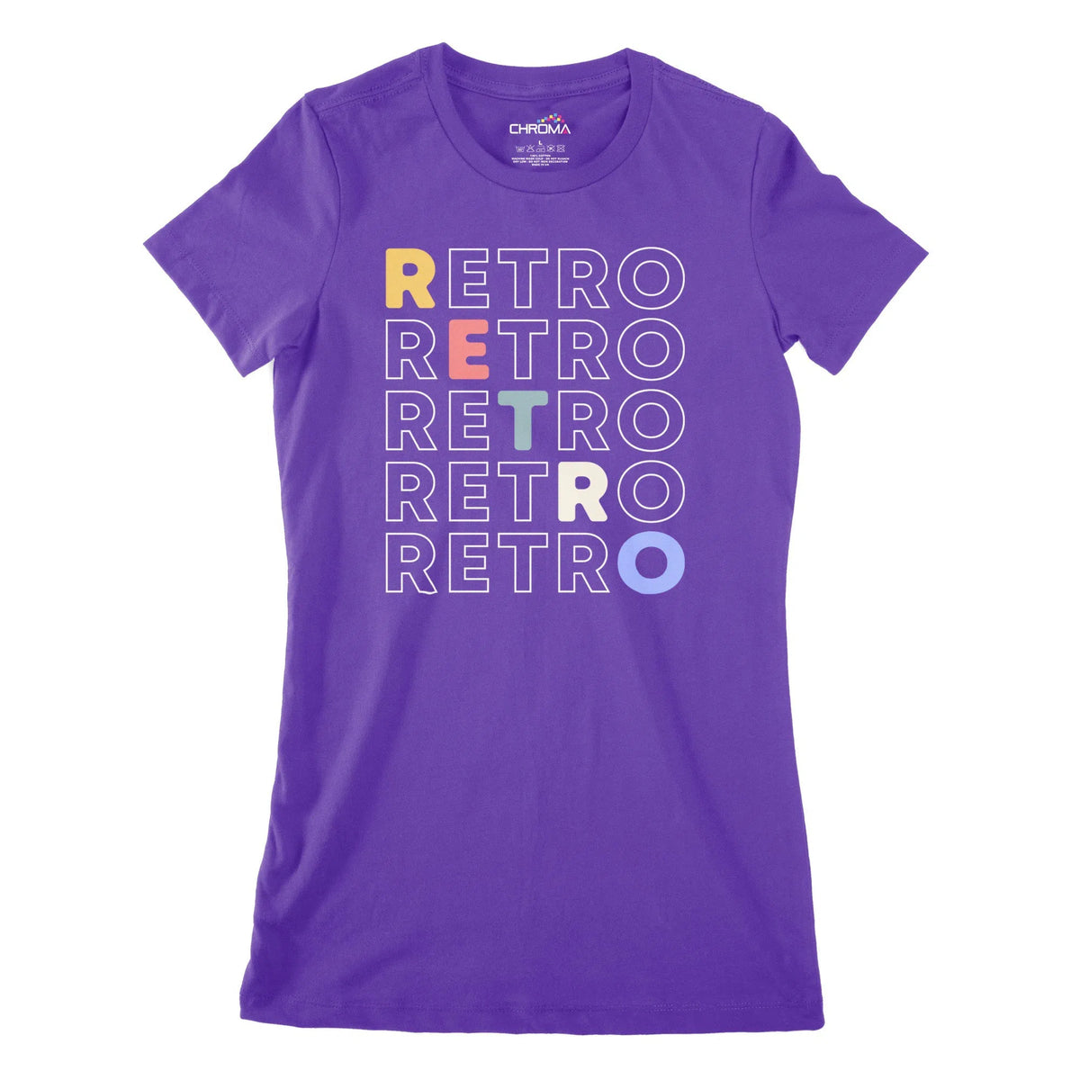Retro Retro Classic Gaming Women's Classic Fitted T-Shirt | Premium Qu Chroma Clothing