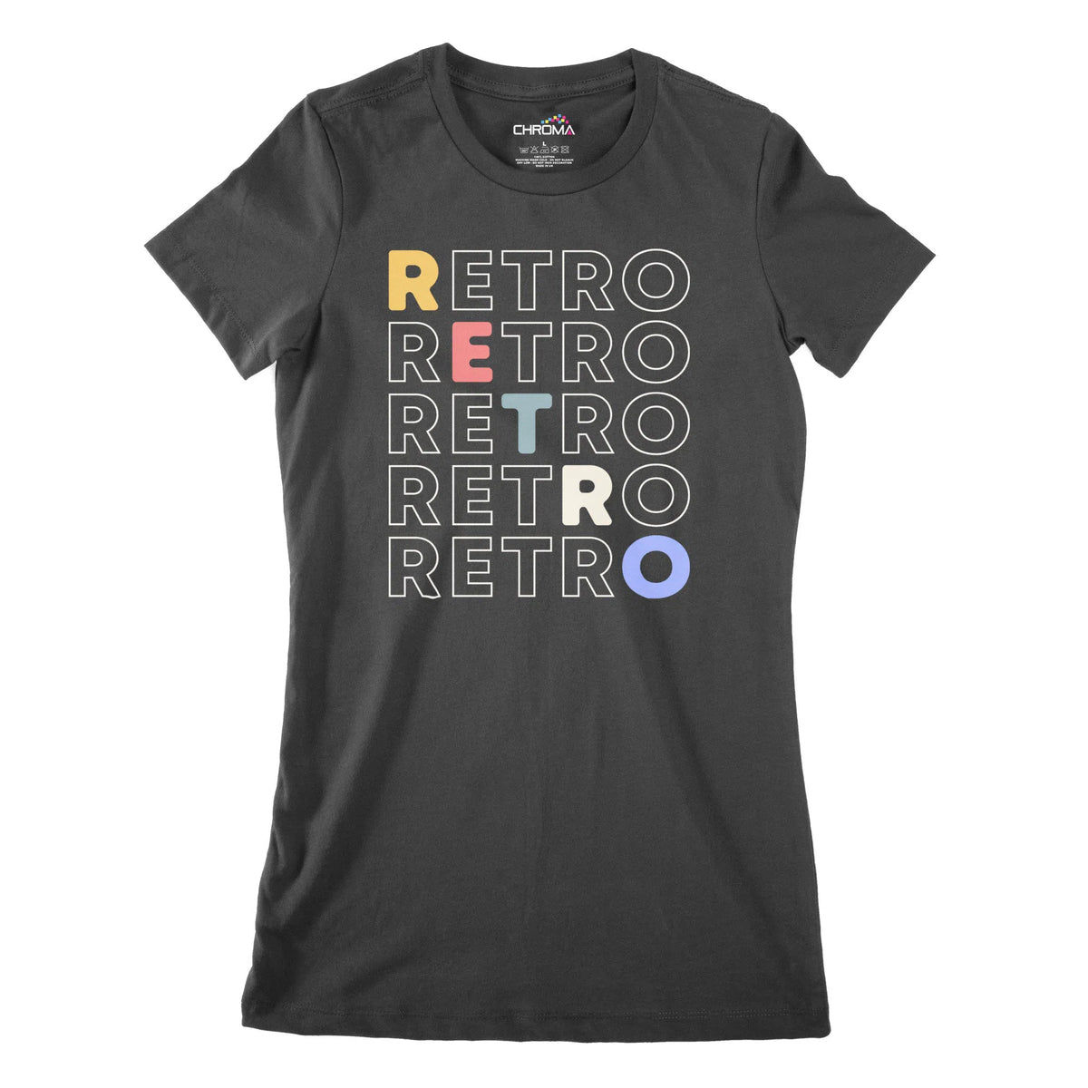 Retro Retro Classic Gaming Women's Classic Fitted T-Shirt | Premium Qu Chroma Clothing